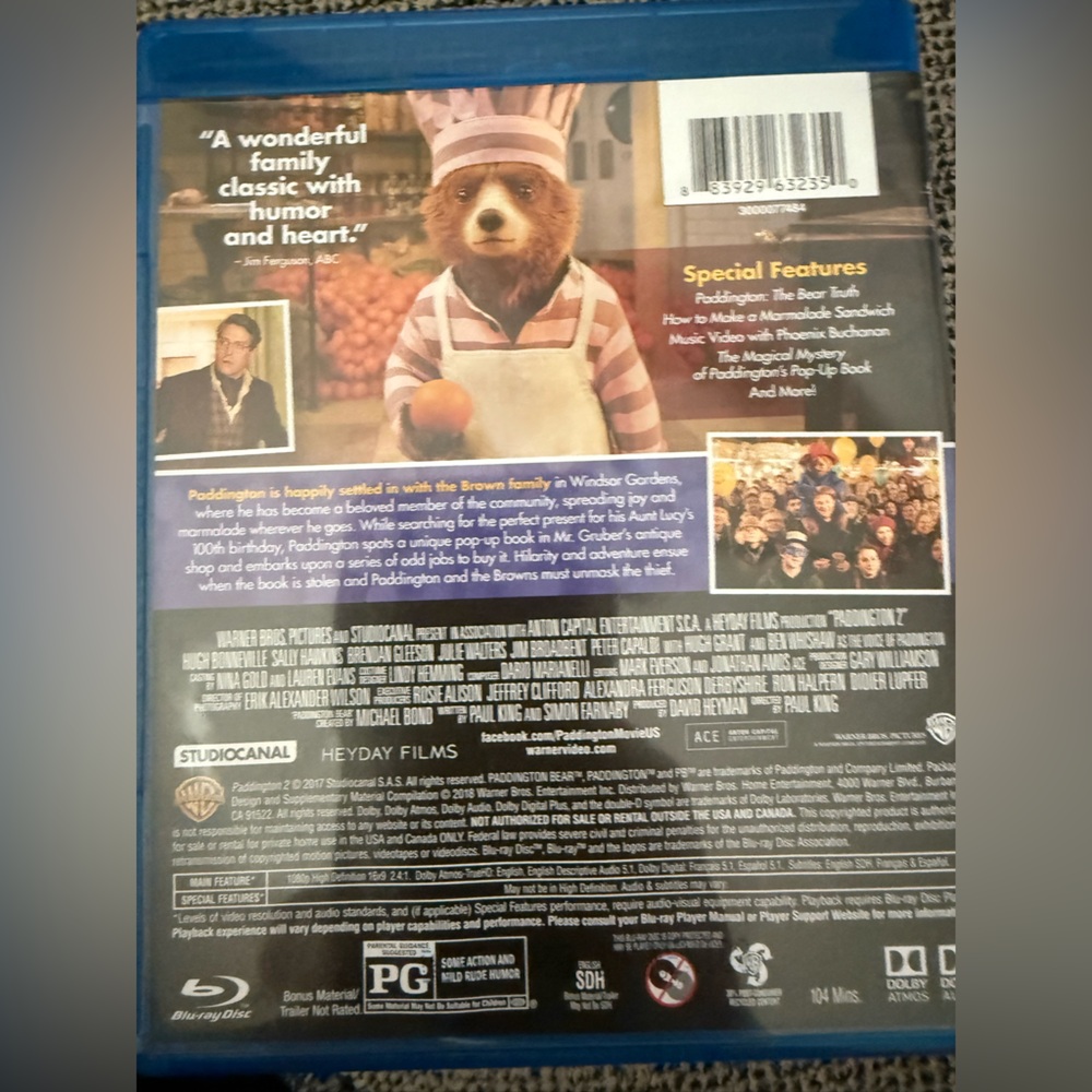 Paddington 2 Blu-ray Cover - Picture 2 of 3